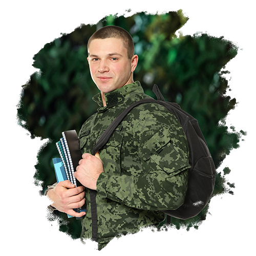 Aluno estudando para concursos militares